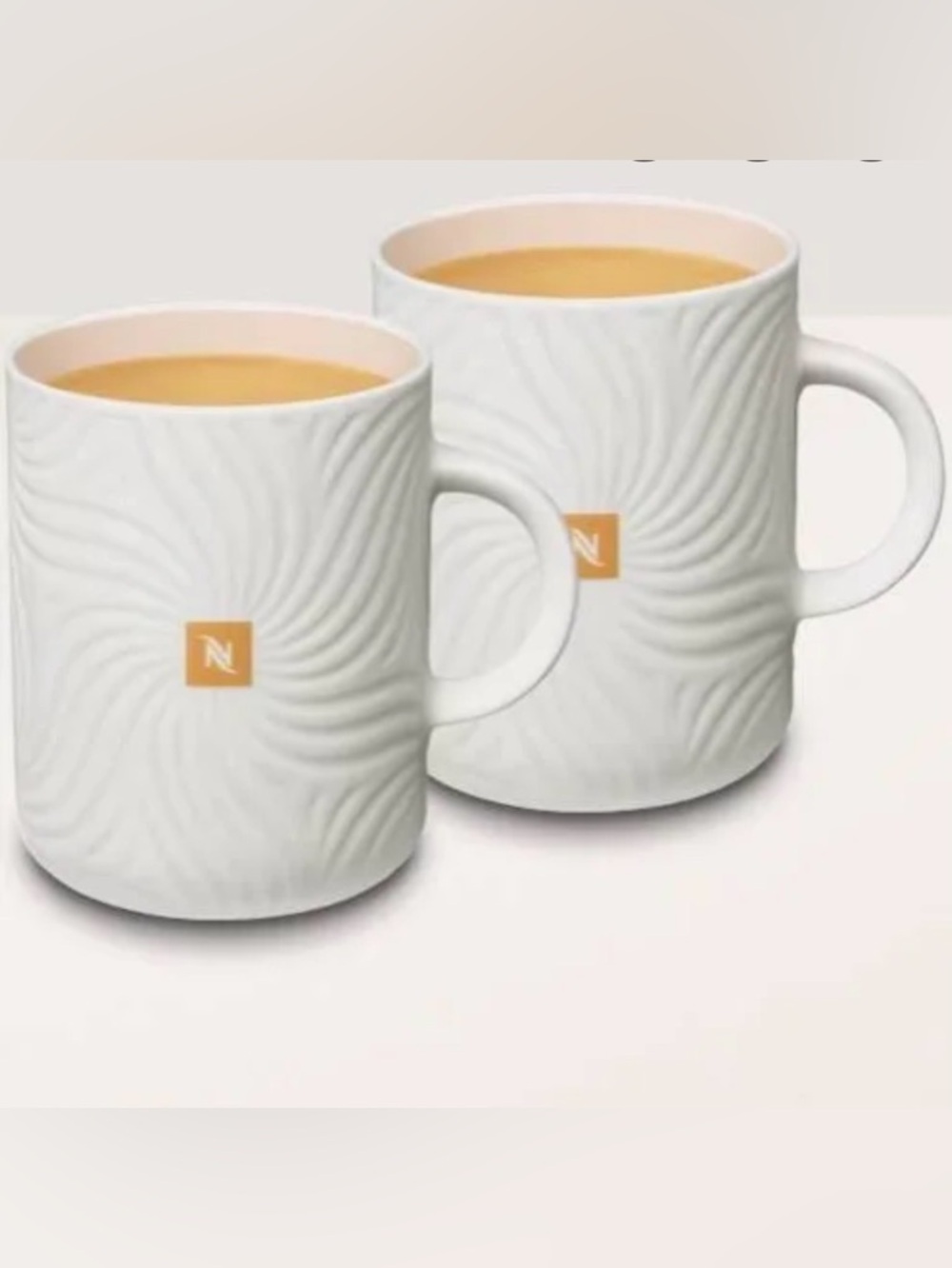 Nespresso Limited Edition Festive Mugs Porcelain with Gold Logo - Set of 2